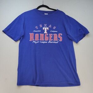 CSA Texas Rangers T-Shirt Mens‎ M Blue Graphic MLB American League Baseball Tee